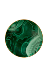 John Lewis L'OBJET Malachite Porcelain Small Dish, Green/Gold, 13cm- Buy online at McGrocer