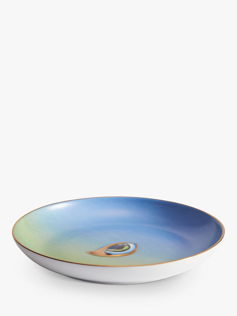 L'OBJET Lito porcelain plate 13cm green blue (British brand)