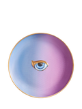 L'OBJET Lito porcelain plate 13cm blue pink, imported from the UK
