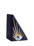 L'OBJET Lito porcelain bookend blue black, imported from the UK
