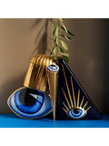 L'OBJET Lito porcelain bookend blue black, imported from the UK