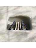 L'OBJET Lito porcelain bookend blue black, imported from the UK