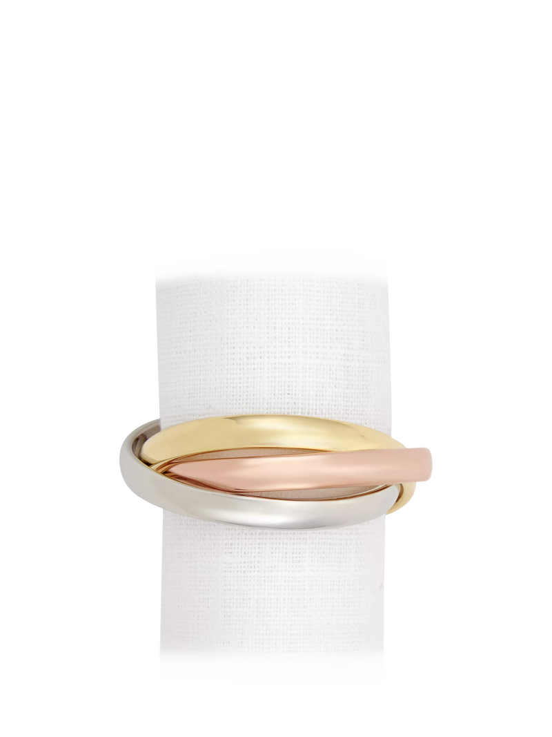 L'OBJET triple band napkin rings set of 4 - British product