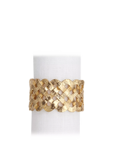 John Lewis L'OBJET Braid Brass Napkin Rings Set of 4 Gold Plated- Buy online at McGrocer