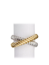 John Lewis L'OBJET Deco Twist Brass Napkin Rings, Set of 4- Buy online at McGrocer