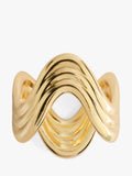 L'OBJET Ripple Brass Napkin Rings set of 4 gold plated (British brand)