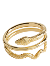 John Lewis L'OBJET Serpent Brass Napkin Rings with Swarovski Crystals, Set of 4, Gold Plated- Buy online at McGrocer