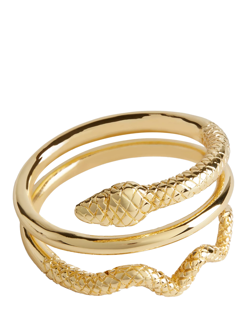 L'OBJET gold brass napkin rings with Swarovski crystals, UK version