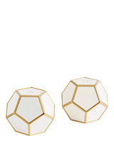 John Lewis L'OBJET Pentagon Brass Salt and Pepper Shakers, Set of 2, Gold Plated- Buy online at McGrocer