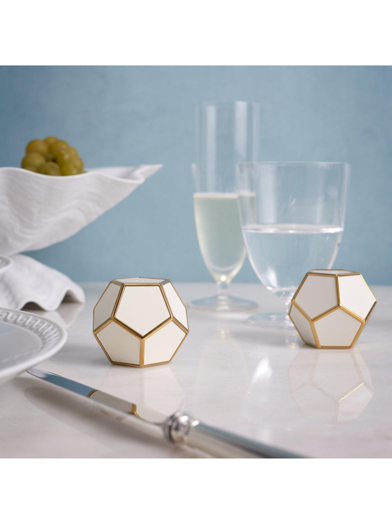 L'OBJET gold plated salt and pepper shakers set of two (British brand)