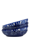 Selbrae House blue stoneware serve bowl set 23cm - British product