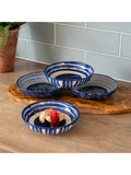 Selbrae House blue stoneware serve bowl set 23cm - British product