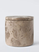 John Lewis John Lewis Marble Lidded Pot Natural Bathroom Accessory- Buy online at McGrocer