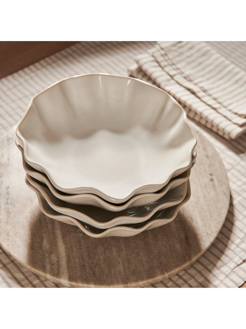 Neptune stoneware pasta bowl white 22.5cm British brand
