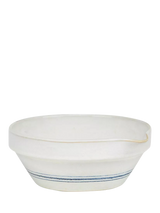 John Lewis Neptune Melbury Medium Stoneware Mixing Bowl, Natural/Navy- Buy online at McGrocer
