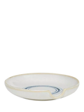 Neptune Melbury stoneware spoon rest in navy stripe (British brand)