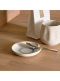 Neptune Melbury stoneware spoon rest in navy stripe (British brand)