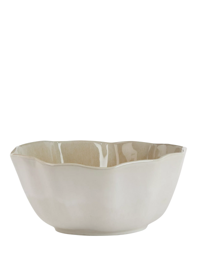 John Lewis Neptune Sennen Stoneware Salad Bowl 26.5cm White- Buy online at McGrocer