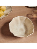 Neptune organic ruffled stoneware salad bowl 26.5cm (British brand)