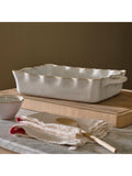 Neptune Bramley large rectangular stoneware baking dish white, UK version