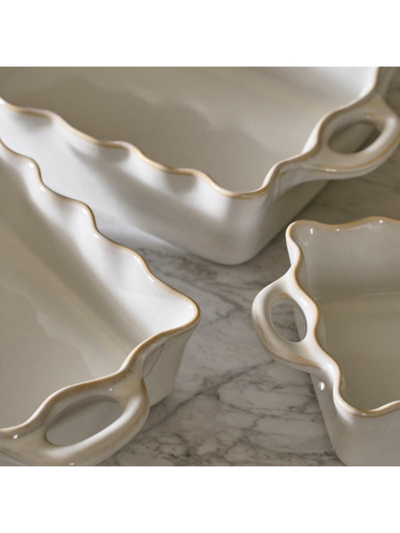 Neptune Bramley large rectangular stoneware baking dish white, UK version