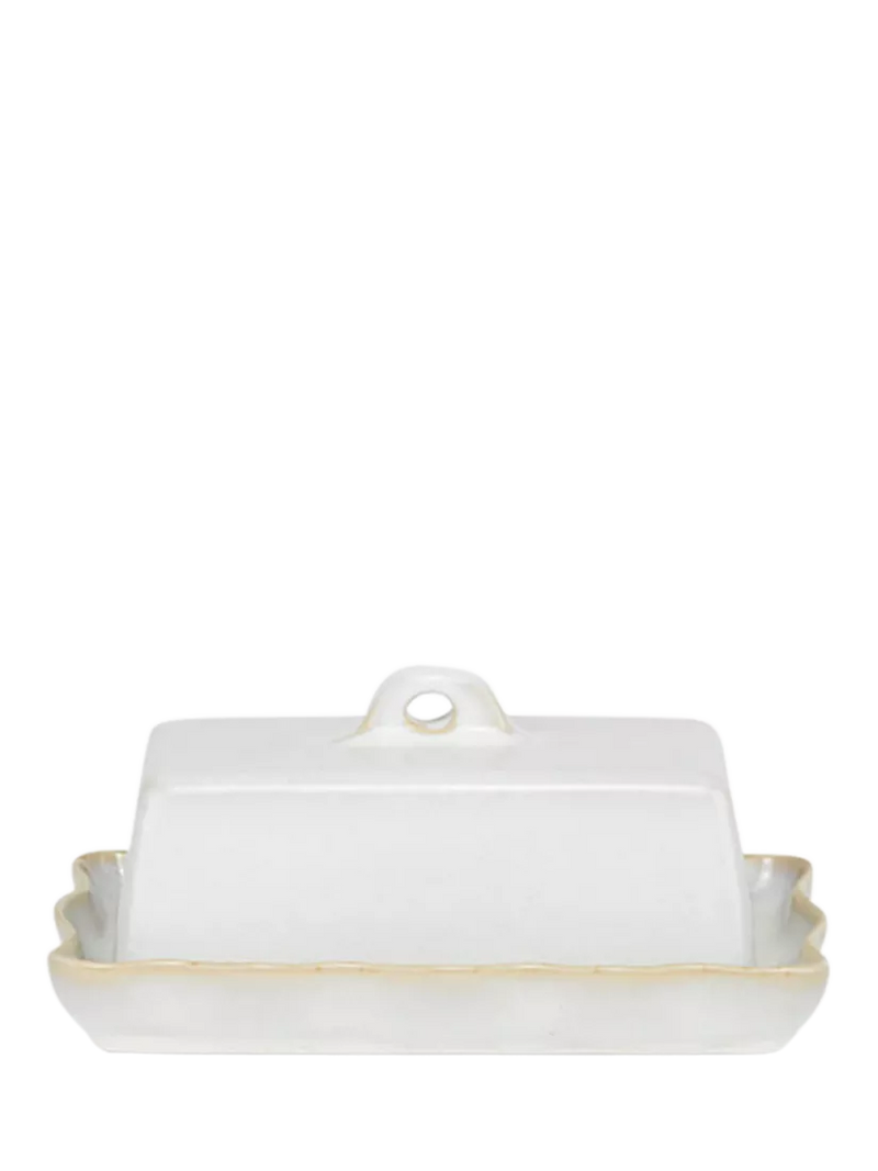 Neptune Bramley stoneware butter dish natural speckled - British product
