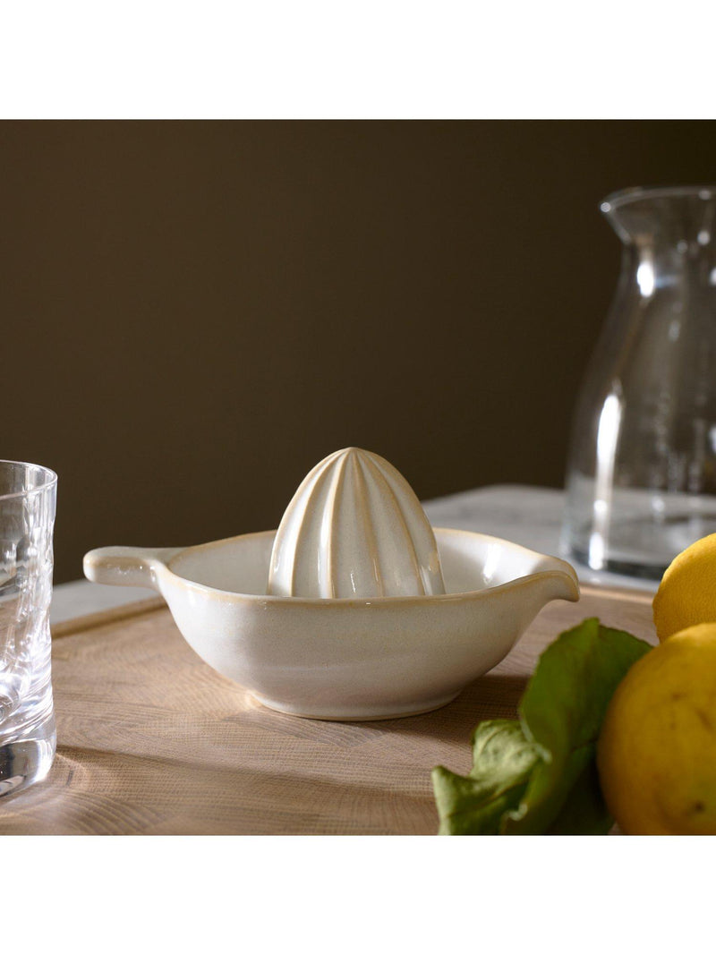 Neptune Bramley stoneware lemon squeezer, imported from the UK