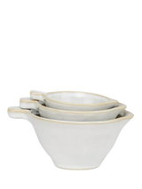 John Lewis Neptune Bramley Stoneware Nesting Pour Cups, Set of 3, White- Buy online at McGrocer