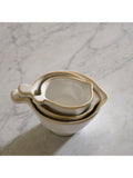 Neptune stoneware pouring cups white set of 3, UK version
