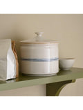 Neptune Melbury stoneware storage jar natural navy - British product
