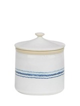 John Lewis Neptune Melbury Small Stoneware Storage Jar, Natural/Navy- Buy online at McGrocer