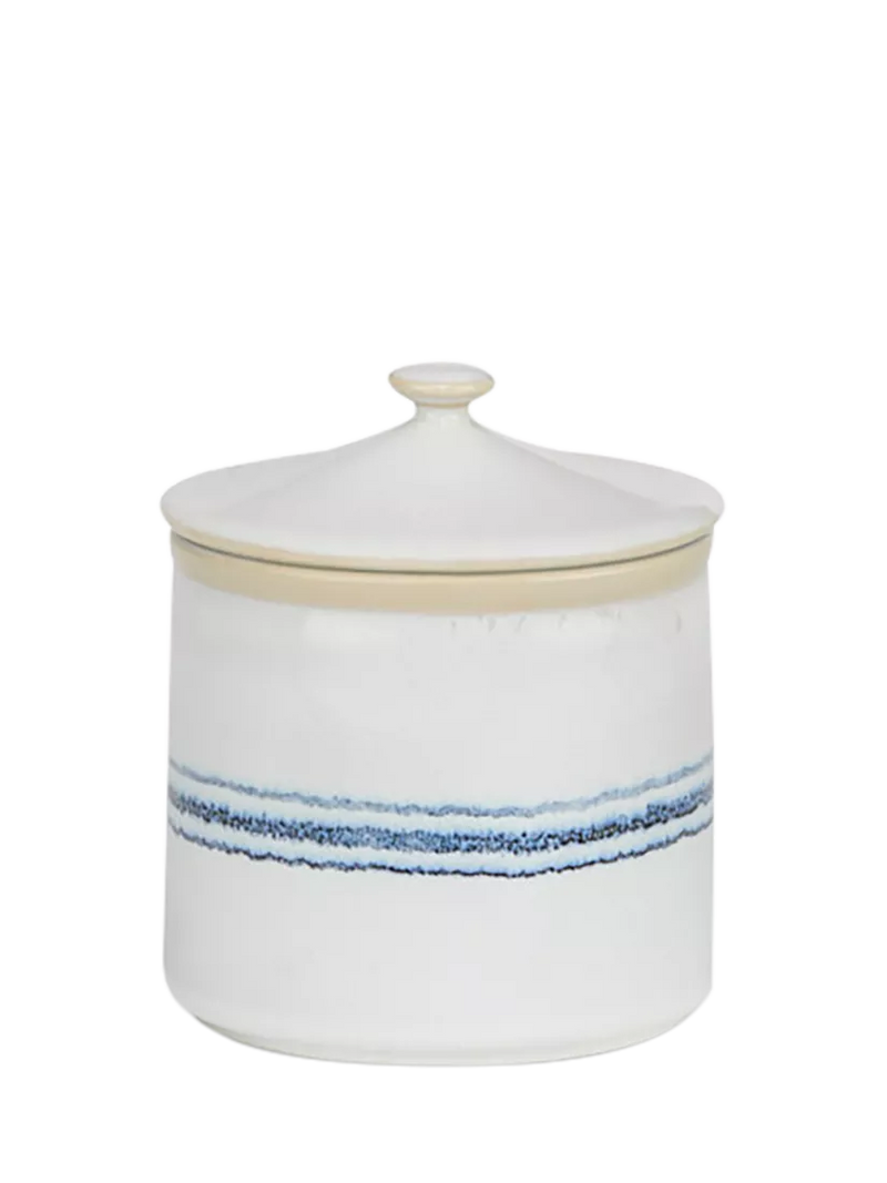 Neptune Melbury small stoneware storage jar natural navy, UK version