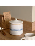 Neptune Melbury small stoneware storage jar natural navy, UK version