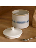 Neptune Melbury small stoneware storage jar natural navy, UK version