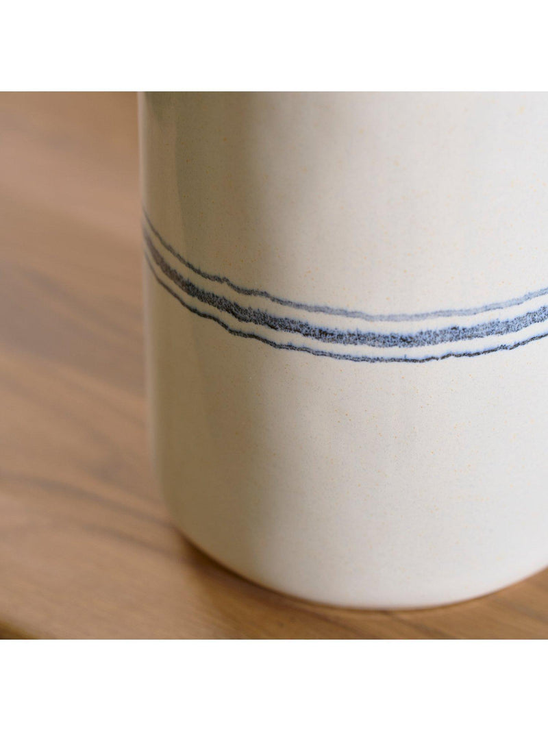 Neptune stoneware utensil pot natural navy, imported from the UK