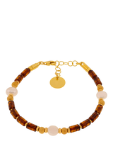 John Lewis Be-Jewelled Baltic Natural Bead Elements Bracelet Gold/Cognac- Buy online at McGrocer