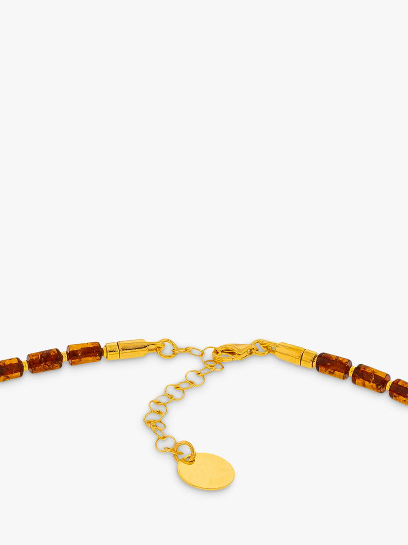 Be-Jewelled gold and cognac necklace 48cm, UK version