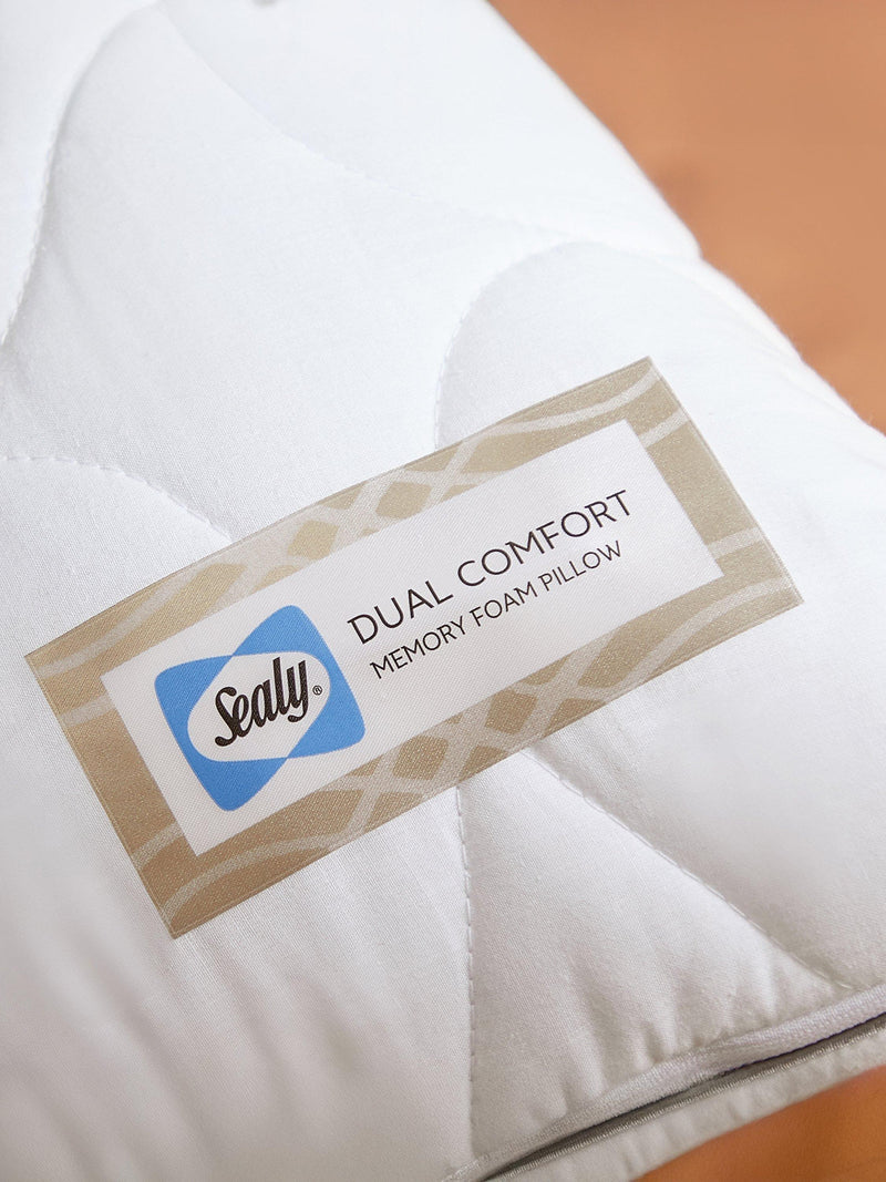 Sealy Dual Comfort Memory Foam Standard Pillow, imported from the UK