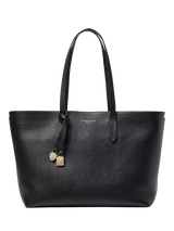 John Lewis Aspinal of London East West Leather Tote Bag, Black- Buy online at McGrocer