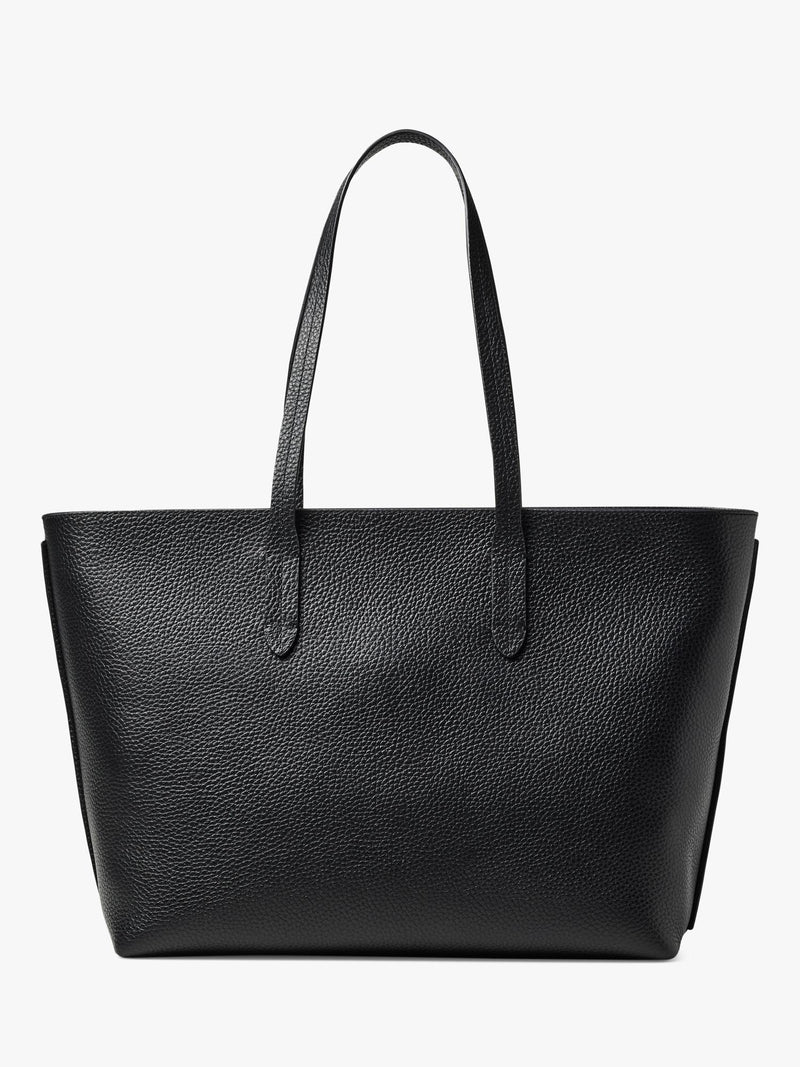 Aspinal of London East West leather tote bag black - British product