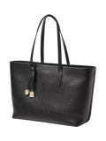 Aspinal of London East West leather tote bag black - British product