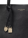 Aspinal of London East West leather tote bag black - British product