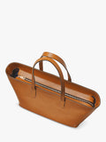 Aspinal of London East West Leather Tote Bag in Tan - British product