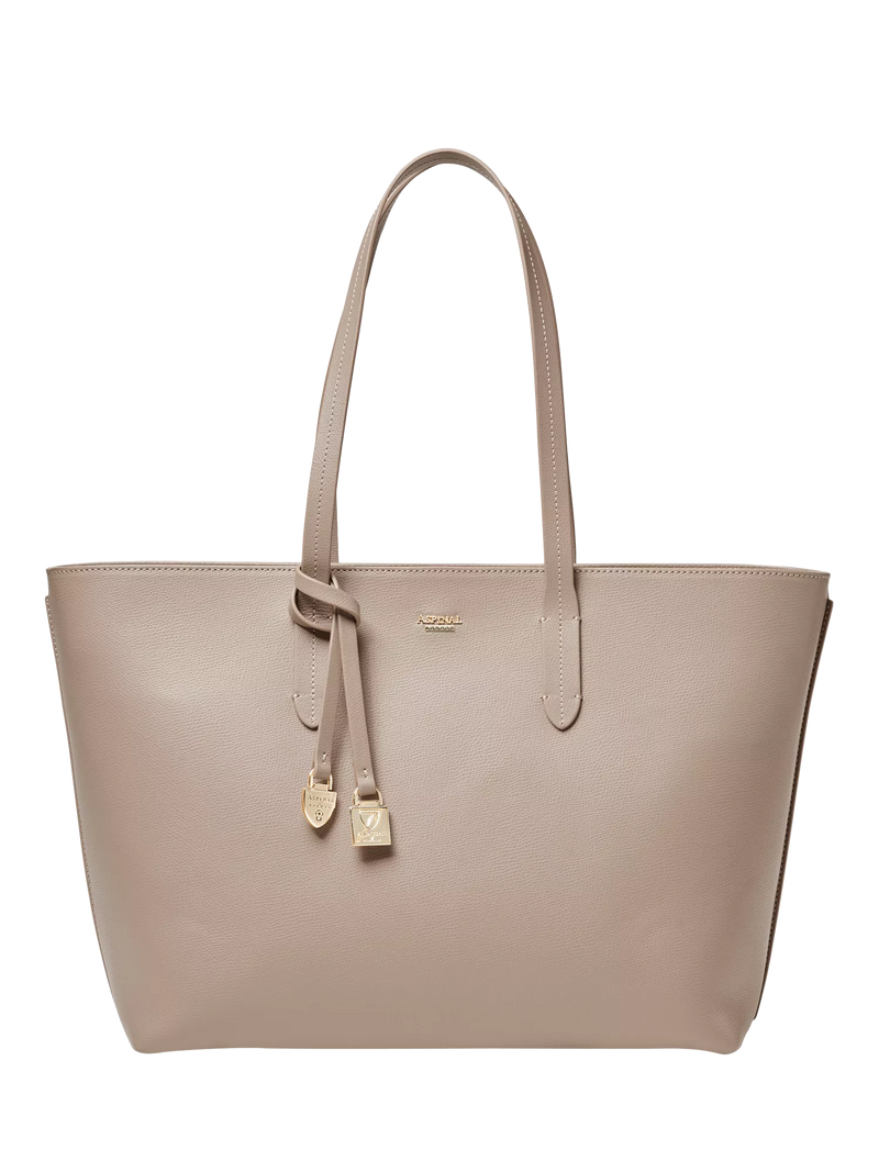 Aspinal of London East West leather tote bag, British brand