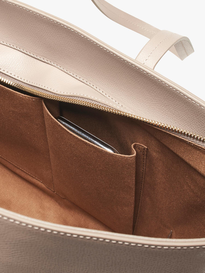 Aspinal of London East West leather tote bag, British brand
