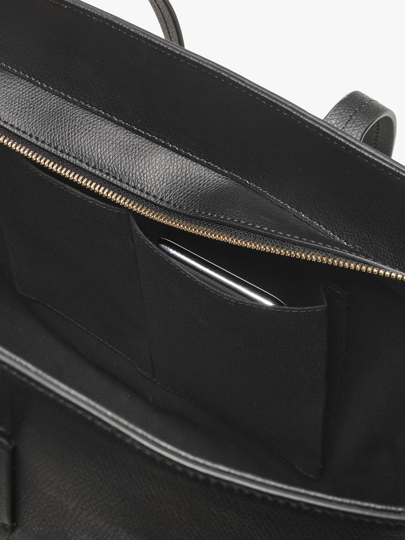 Aspinal of London leather tote bag black - British product