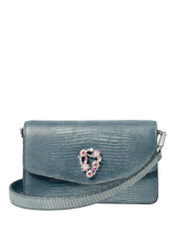John Lewis Aspinal of London Eliza Croc Leather Clutch Bag, Peacock- Buy online at McGrocer