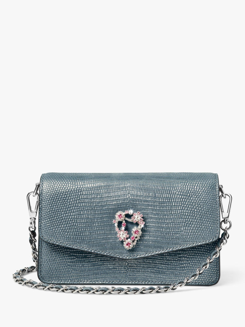Aspinal of London Eliza croc leather clutch bag - British product