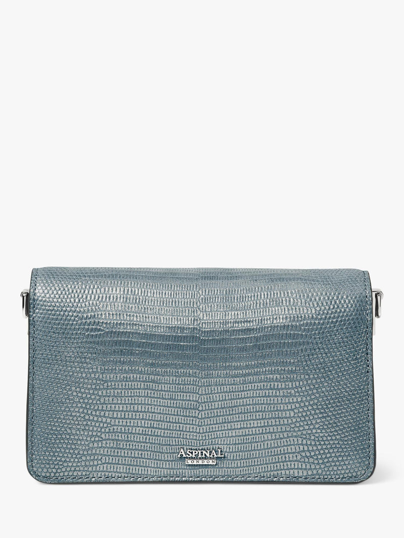 Aspinal of London Eliza croc leather clutch bag - British product
