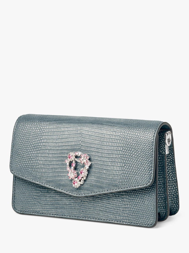 Aspinal of London Eliza croc leather clutch bag - British product